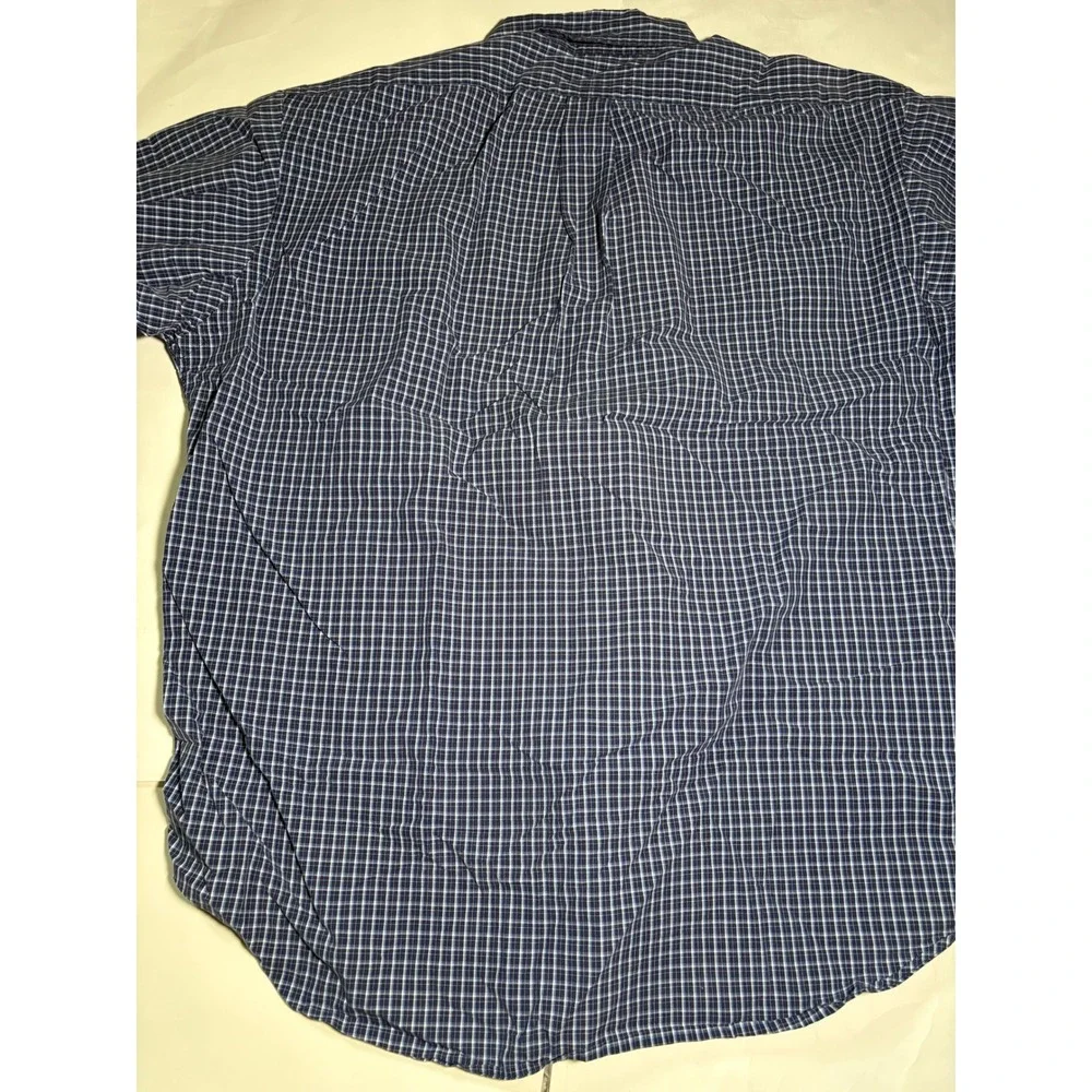 Polo Ralph Lauren Blake Shirt Mens Large Blue Plaid Button Up Cotton‎